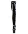 Adore 3000 Black Patent Thigh High 7" Pole Dance Boots