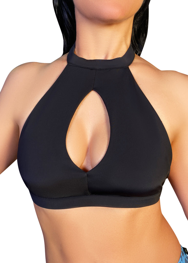 Essential 'Amber' Keyhole Top - Hot Pink, Black and Rose Dawn