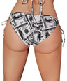 Money Print String Bikini Bottom
