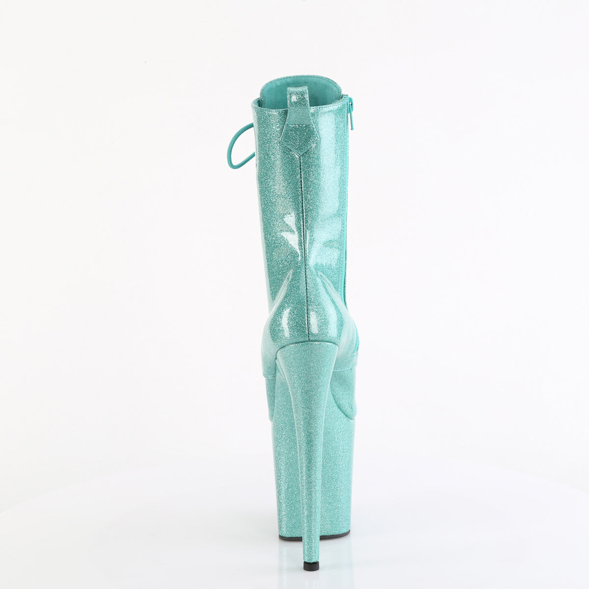 Flamingo 1040GP Aqua Glitter Patent 8" Ankle Pole Dance Boots