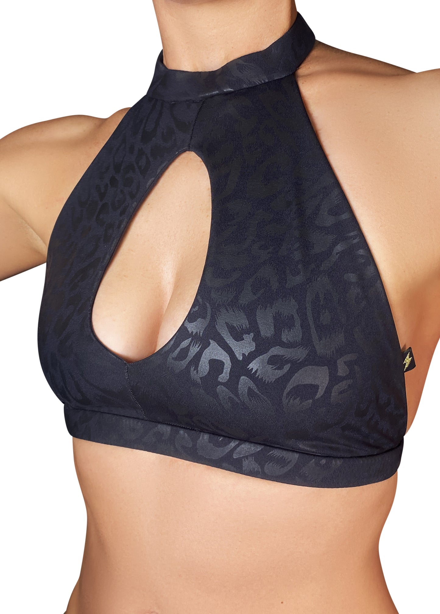 Fierce Cheetah 'Amber' Keyhole Top  no
