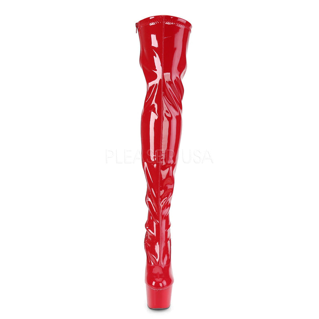 Adore 3000 Red Patent Thigh High 7" Pole Dance Boots