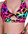 Neon Leopard Print Fawnia Sports Bra