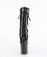 Flamingo 1040GP Black Glitter Patent 8" Ankle Pole Dance Boots