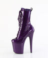 Flamingo 1040GP Purple Glitter Patent 8" Ankle Pole Dance Boots