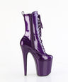 Flamingo 1040GP Purple Glitter Patent 8" Ankle Pole Dance Boots