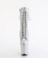 Flamingo 1040GP Silver Glitter Patent 8" Ankle Pole Dance Boots