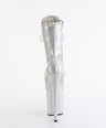 Flamingo 1040GP Silver Glitter Patent 8" Ankle Pole Dance Boots