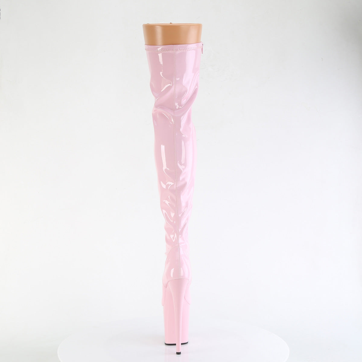 Flamingo 3000 Black Patent Thigh High 8" Pole Dance Boots