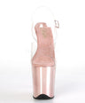 Flamingo 808 Rose Gold Chrome 8" Pole Dance Heels