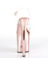 Flamingo 808 Rose Gold Chrome 8" Pole Dance Heels