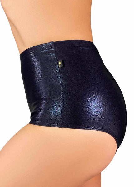 Metallic High Waisted Hot Pants