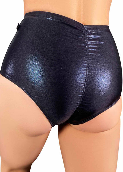 Metallic High Waisted Hot Pants