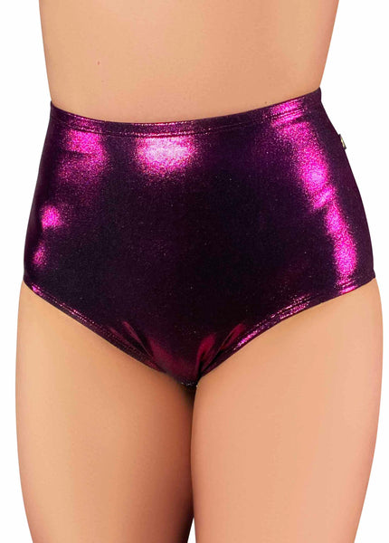 Metallic High Waisted Hot Pants