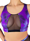 Jungle Palms Mesh Crop Top