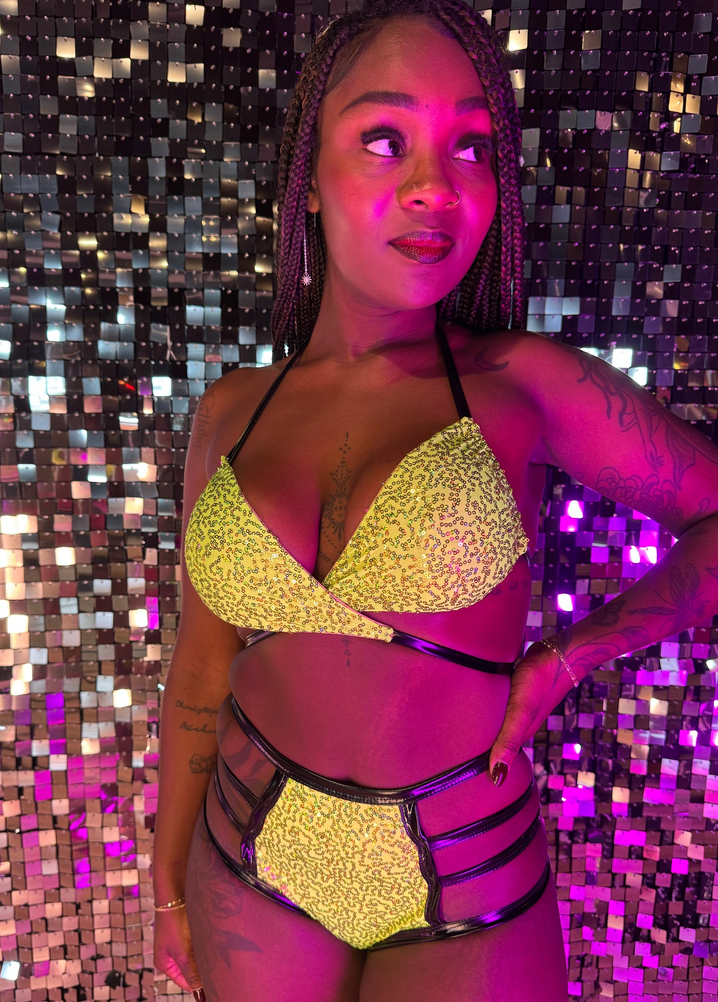 2026 Glitter Riot String Bikini Top