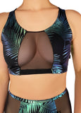 Jungle Palms Mesh Crop Top