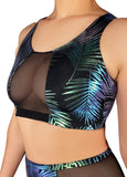 Jungle Palms Mesh Crop Top
