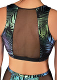Jungle Palms Mesh Crop Top