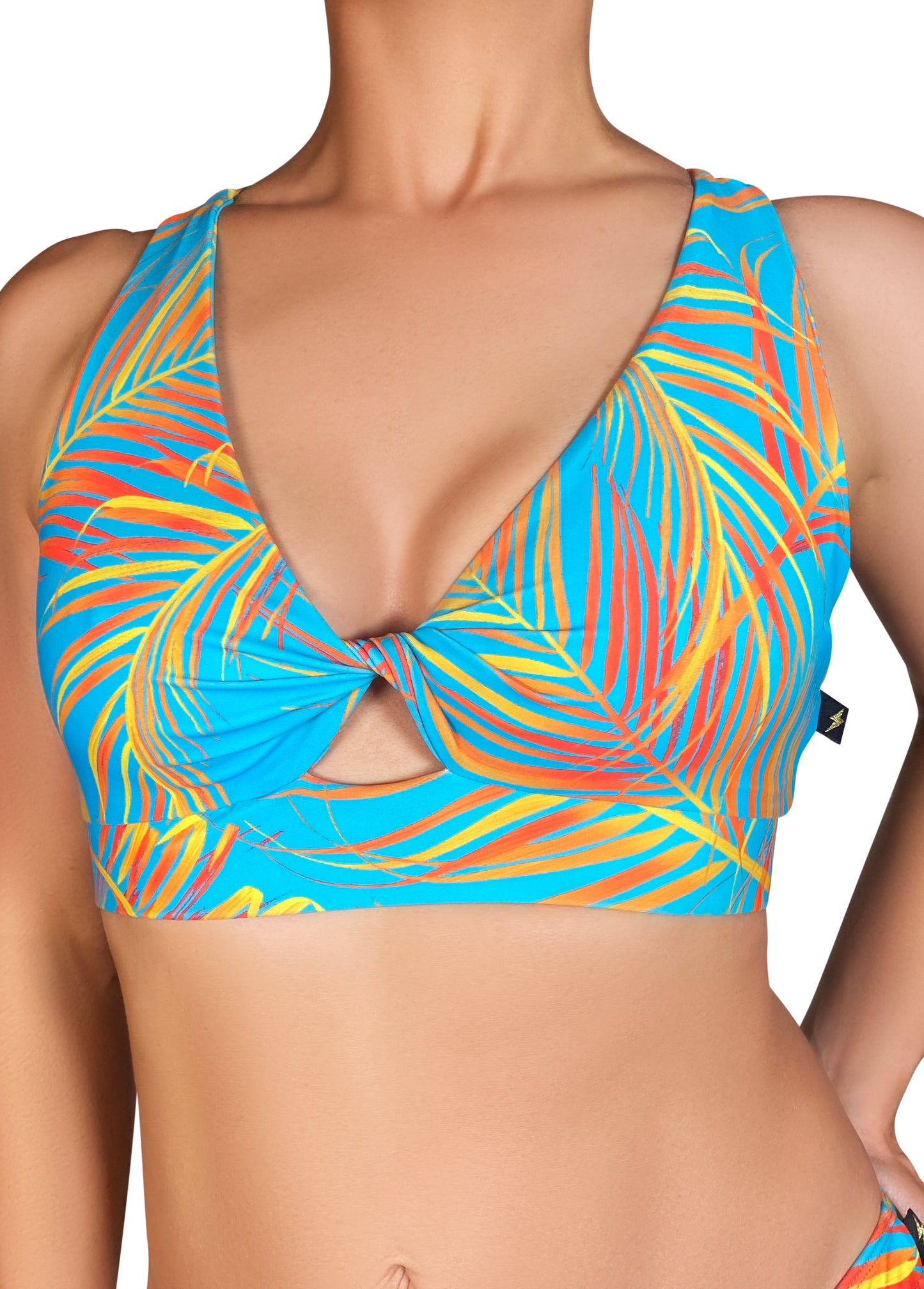 Summer Print 'Fawnia' Twist Sports Bra