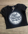 High Voltage Rock N Pole Cropped Tee