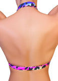 Neon Leopard 'Amber' Keyhole Top