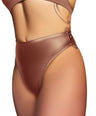 Rose Gold Vinyl High Rider Hot Pants