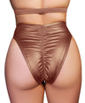Rose Gold Vinyl High Rider Hot Pants