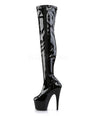 Adore 3000 Black Patent Thigh High 7" Pole Dance Boots