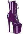 Flamingo 1040GP Purple Glitter Patent 8" Ankle Pole Dance Boots
