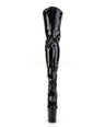 Flamingo 3000 Black Patent Thigh High 8" Pole Dance Boots