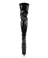 Flamingo 3000 Black Patent Thigh High 8" Pole Dance Boots