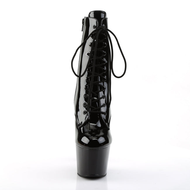 Adore 1020 Black Patent Ankle 7" Pole Dance Boots