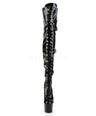 Adore 3028 Black Patent Thigh High 7" Pole Dance Boots