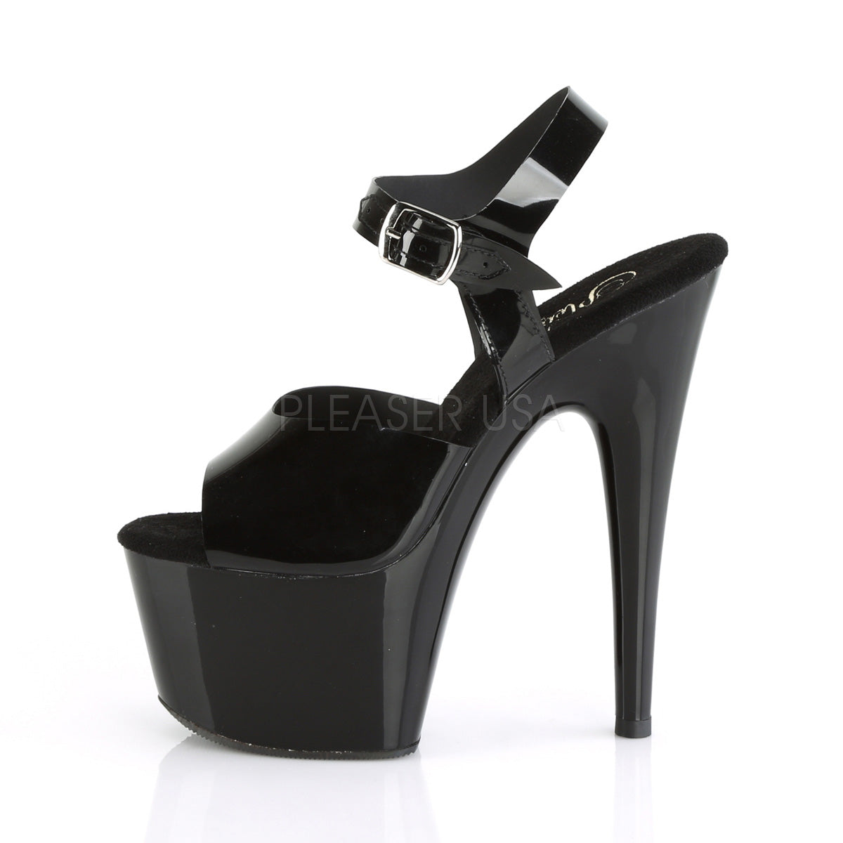 Adore 708N Black Jelly-like and Pole Sticky 7" Pole Dance Heels