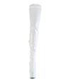 Flamingo 3000 White Patent Thigh High 8" Pole Dance Boots