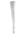 Flamingo 3000 White Patent Thigh High 8" Pole Dance Boots