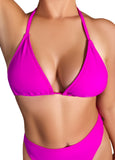 Flamingo Pink String Bikini Top