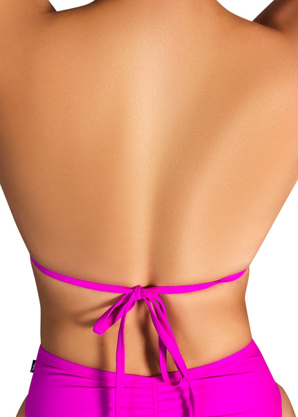 Flamingo Pink String Bikini Top