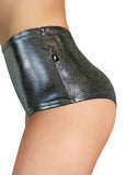 Metallic High Waisted Hot Pants
