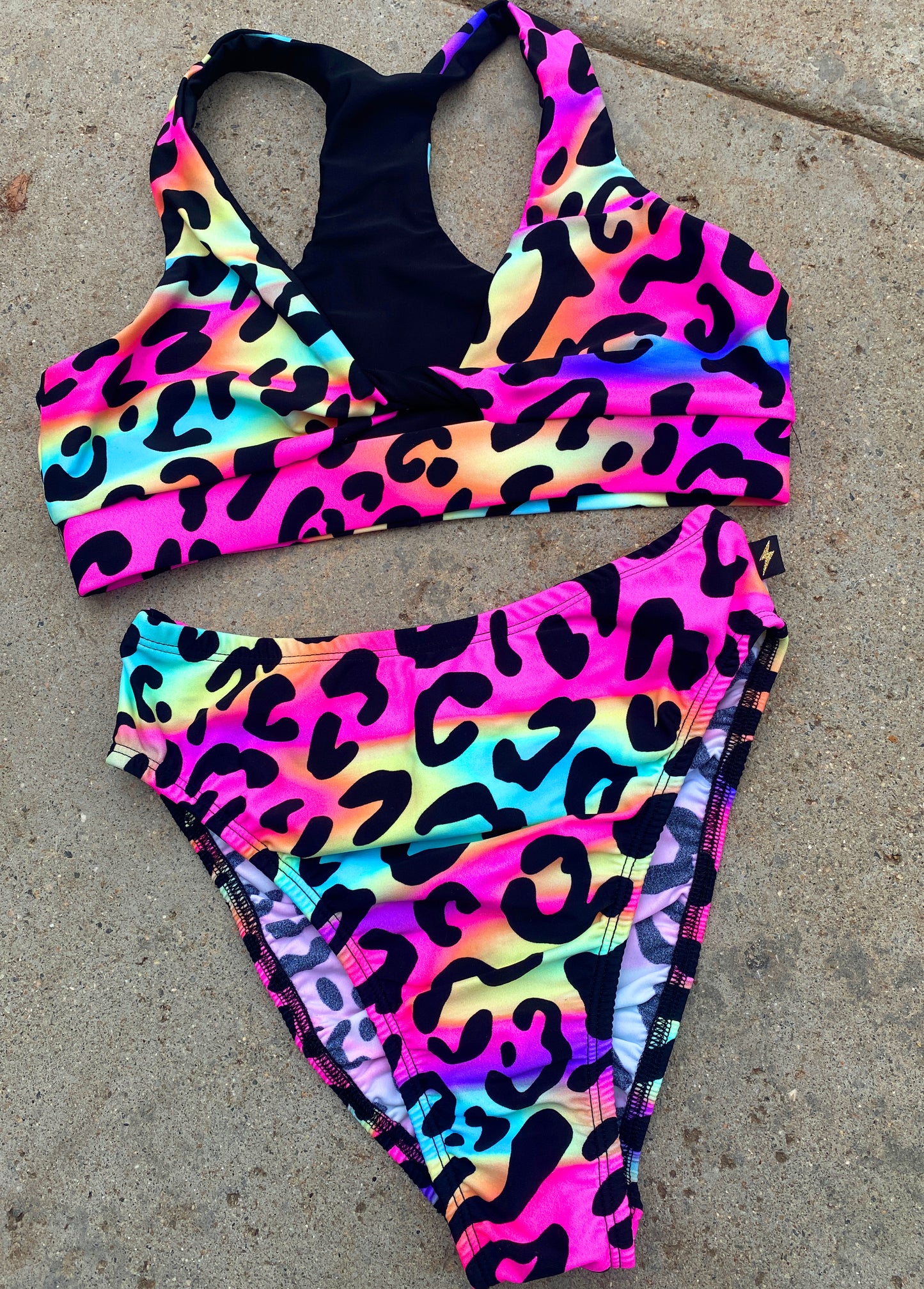 Neon Leopard Print Fawnia Sports Bra