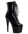 Adore 1020 Black Patent Ankle 7" Pole Dance Boots