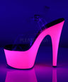 Adore 708UV Neon Pink UV Reactive 7" Pole Dance Heels