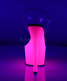 Adore 708UV Neon Pink UV Reactive 7" Pole Dance Heels