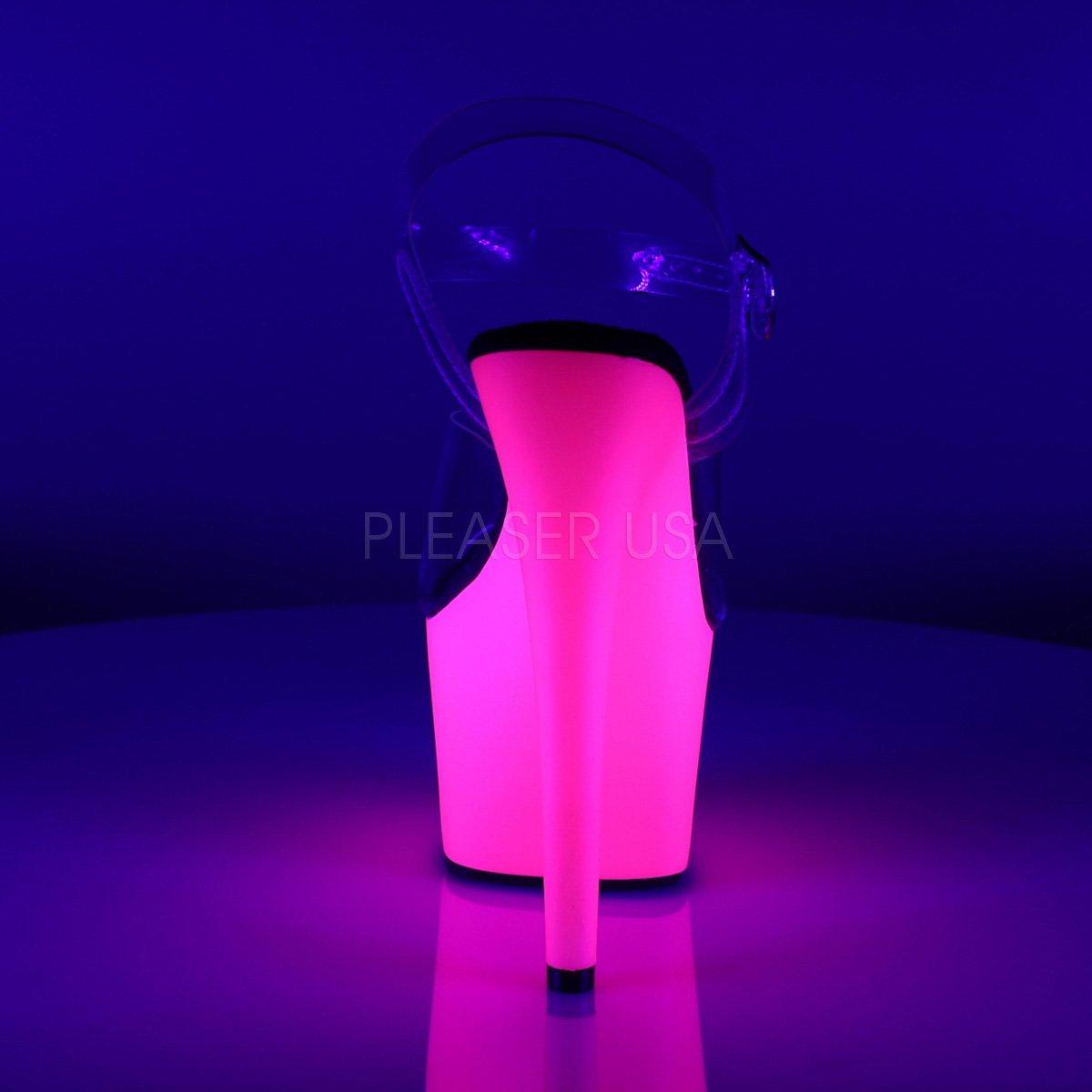 Adore 708UV Neon Pink UV Reactive 7" Pole Dance Heels