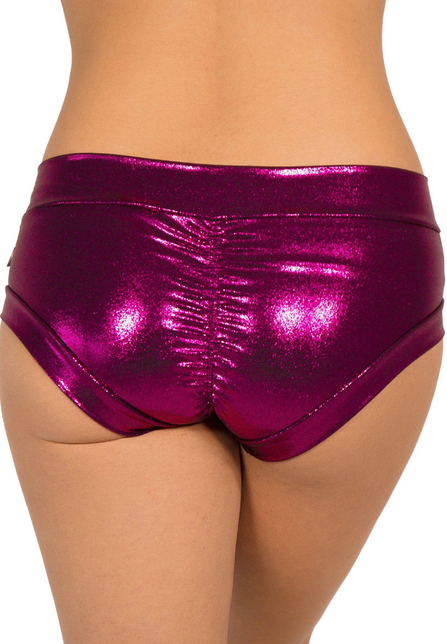 Metallic High Waisted Hot Pants