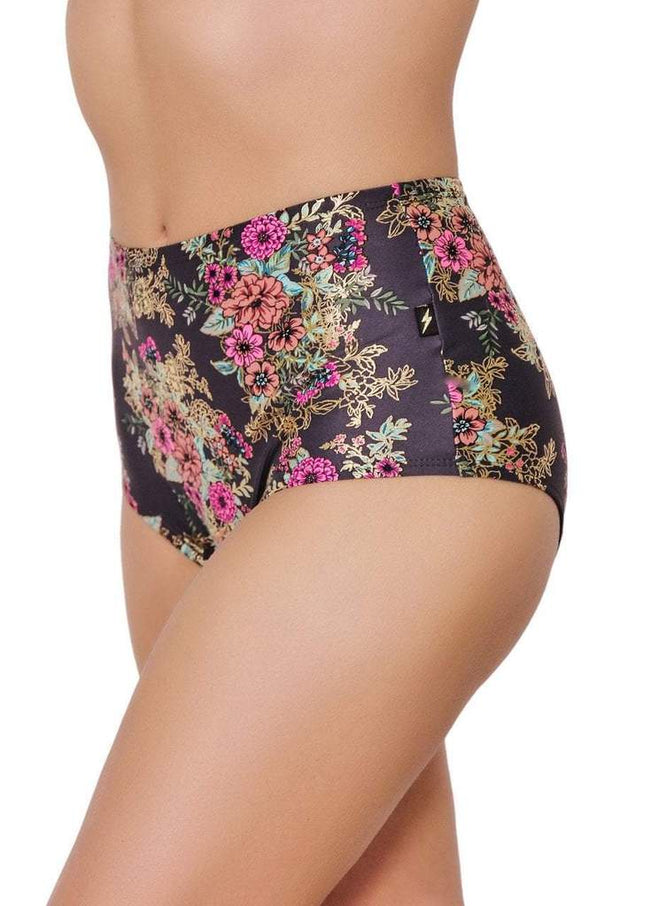 Gunmetal Garden High Waisted Hot Pants