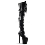 FLAMINGO 3028 BLACK PATENT THIGH HIGH 8