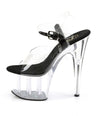 Adore 708 7" Clear Pole Dance Heels