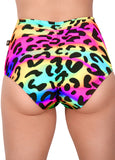 Neon Leopard High Waisted Hot Pants